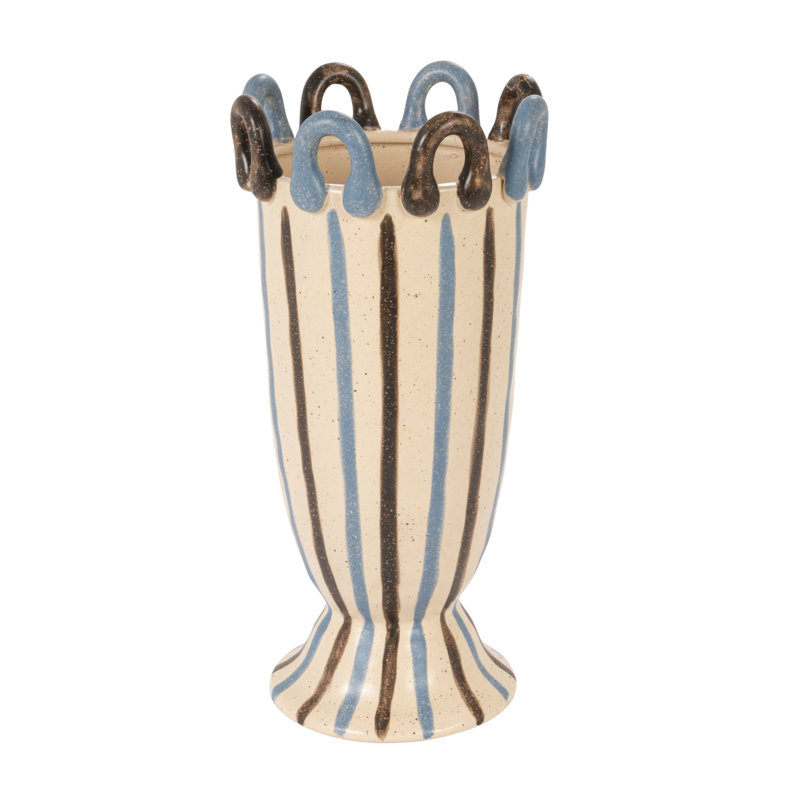 Vase en grès bouclé