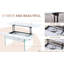 Table basse moderne à motif de marbre blanc. Fonction de plateau relevable. Pieds en verre trempé. Rangement intérieur abondant. Idéal pour le salon et le bureau. Différentes couleurs disponibles. Assemblage facile-790893152