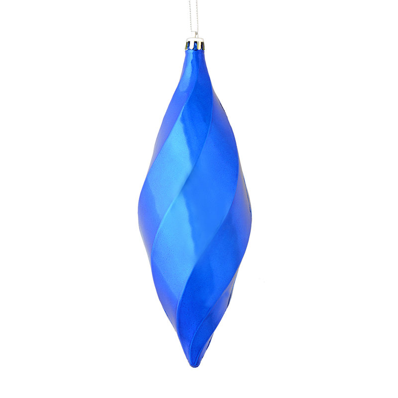 Ornement en forme de tourbillon mat 8 po, Bleu