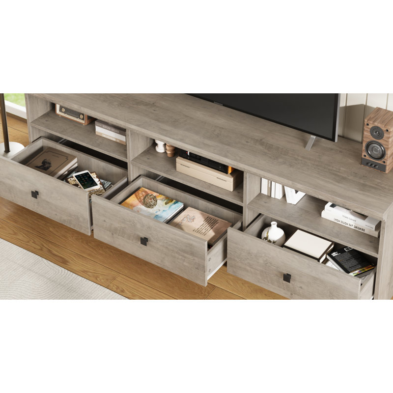 Meuble télé 70 po pour téléviseur de 75 po, Gris
