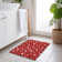Machine Washable Indoor/Outdoor Christmas Tree Xhevrie Red Rug