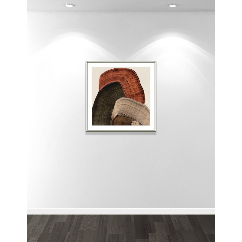 «Folded Earth I» par Casa Fine Arts, L 33,25 po x H 33,25 po, Imprimé mat, Argent classique