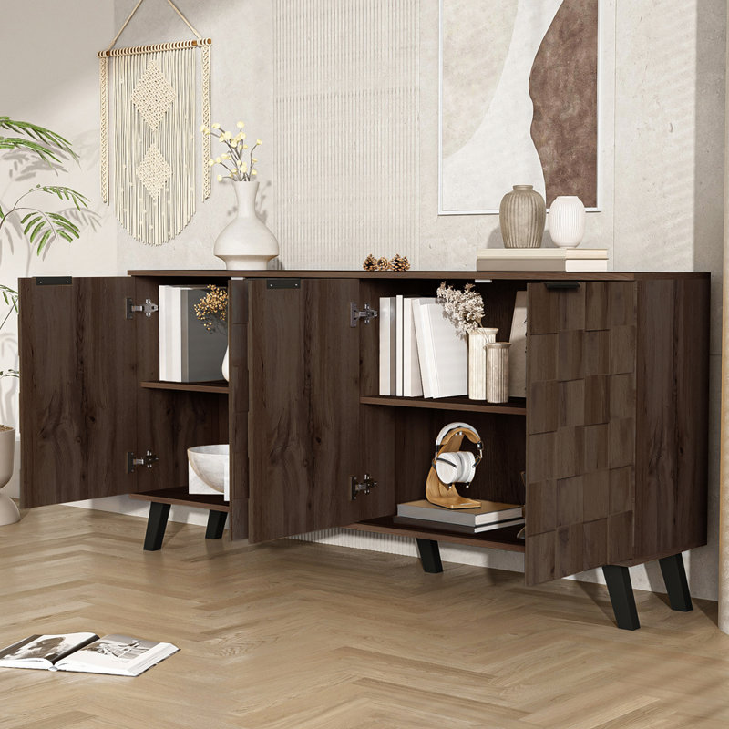 150cm Sideboard, Dark Wood