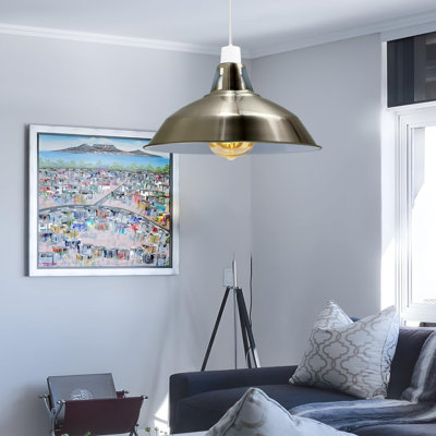 Couvercle de lampe suspendue avec abat-jour industriel en métal à abat-jour rétro industriel, abat-jour rétro durable pour ampoules E26, idéal pour îlot de cuisine, salle à manger et éclairage domestique