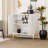 Tazmin Modern Accent Cabinets with 2 Curved Carved Doors,Sideboard with Adjustable Shelves, Accent Chests with Gold Handle and Legs-1928932573