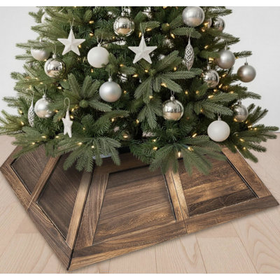 32" Trapezoid XL Wooden Tree Collar