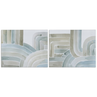 Ensemble de 2 toiles murales discrètes à voûtes discrètes, design par Grace Popp