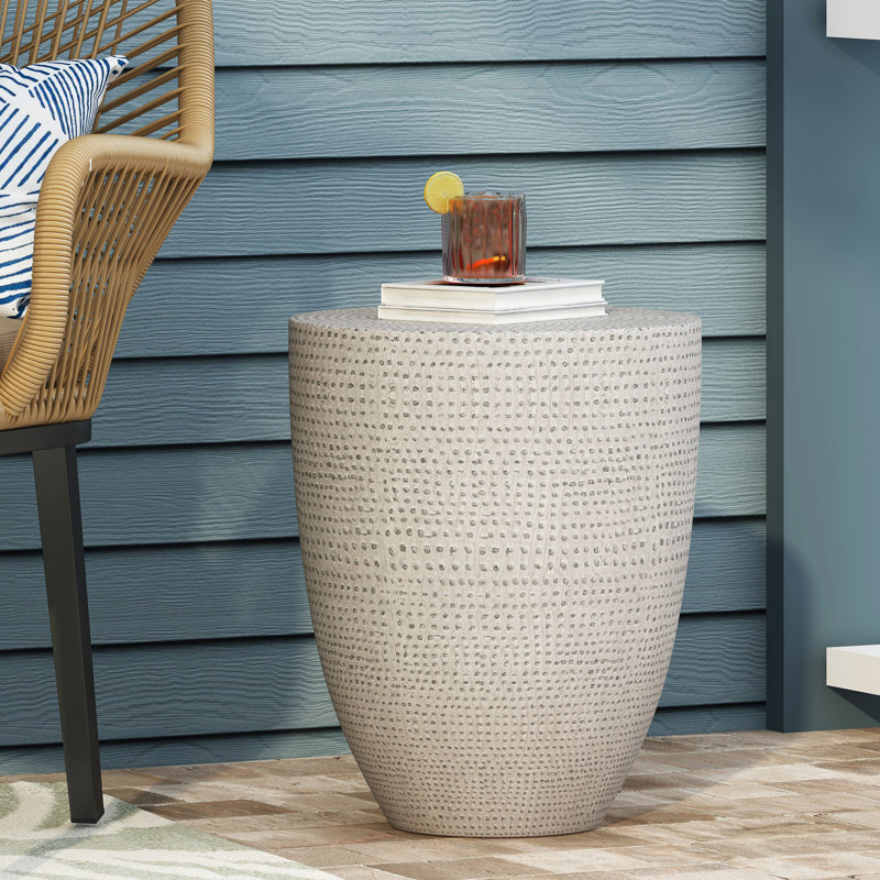 Table d'appoint en béton légère de style simple pour divers environnements