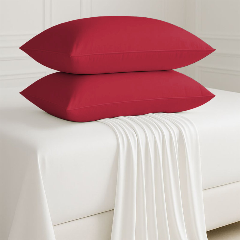 Microfiber Machine Tufted - Set of 2, Red