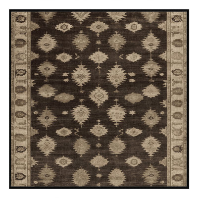 Tapis brun lavable à la machine