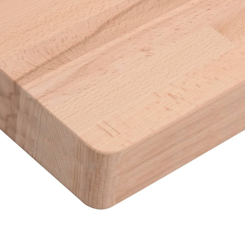 Arvester 50cm Solid Wood Bathroom Vanity Top, Beech/White