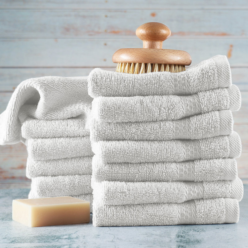 Ensemble de serviettes 100% coton Rivage, Blanc