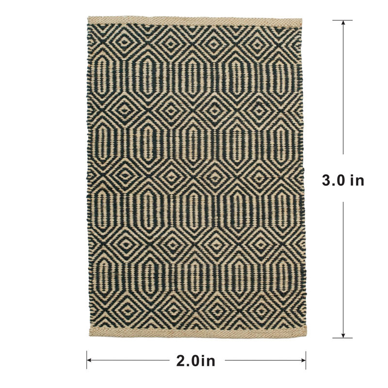 Geometric Indoor Rug, Rectangle 2' x 3'