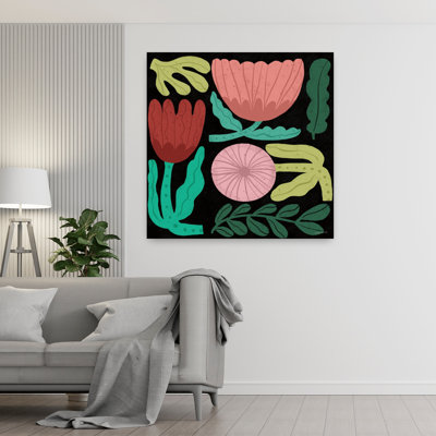 Art floral moderne abstrait contemporain