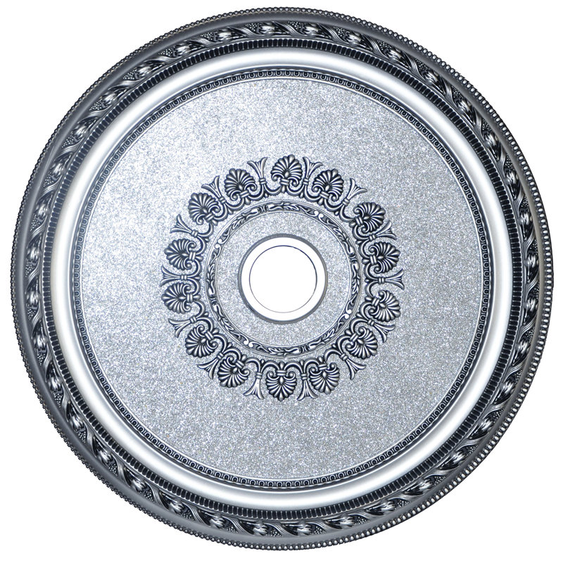 Round Ceiling Medallion, Silver
