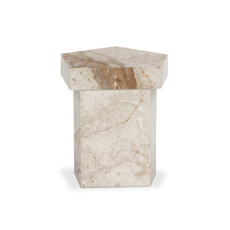BRANDO End Table, Desert Taupe Marble