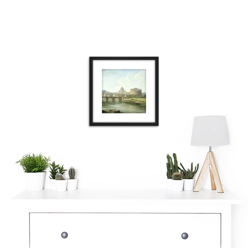 View of Castel Sant'Angelo Rome 1 Piece Single Picture Frame Painting