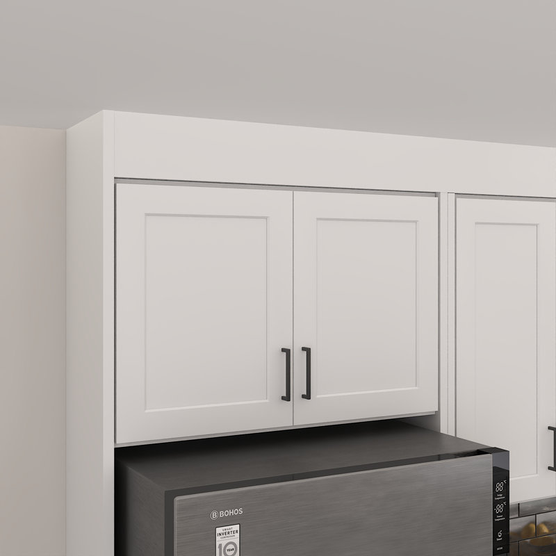 Meuble de cuisine mural à 2 portes, à monter soi-même, 30,5 cm (P) x 76,2 cm (L) x 61 cm (H), blanc, 12" D x 30" W x 24" H