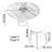Black Practical Thick Ash Wood Storage Round Table-848781154