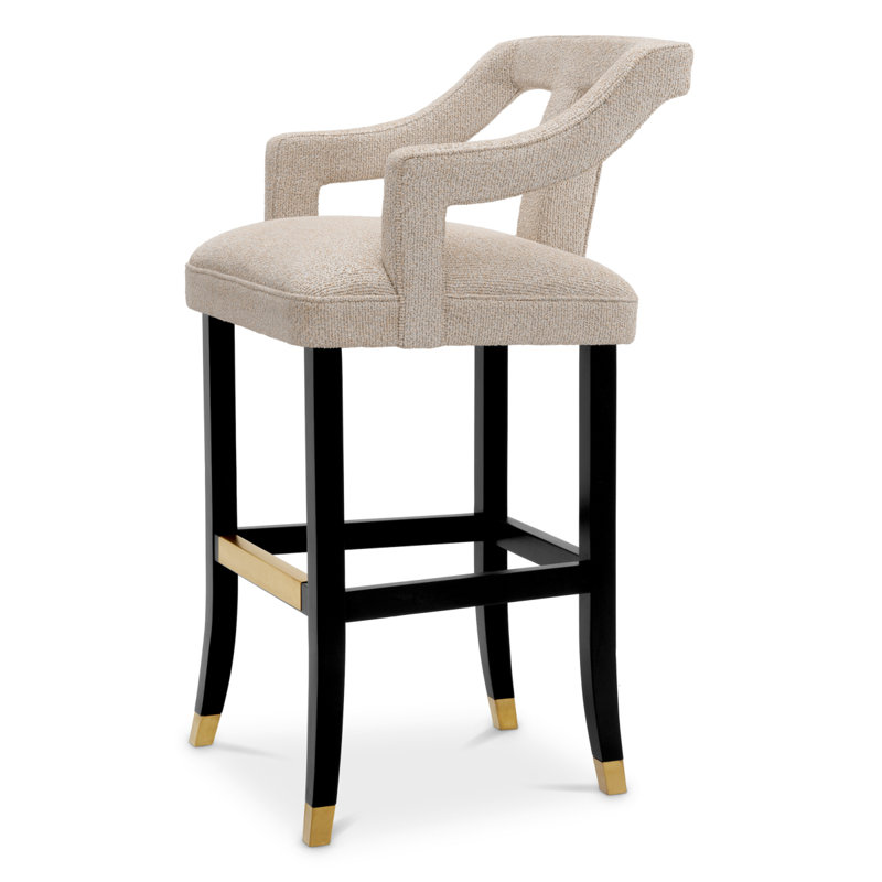 Roumier Upholstered Stool, Bar Stool (32.28" Seat Height)