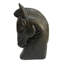 Objets décoratifs en bois pour la cuisine et la maison - Sculpture de tête de cheval de Troie et figurine pour les décorations de salon - Statues de table rustiques et décorations pour tablette, console ou manteau de cheminée - 16 po, noir