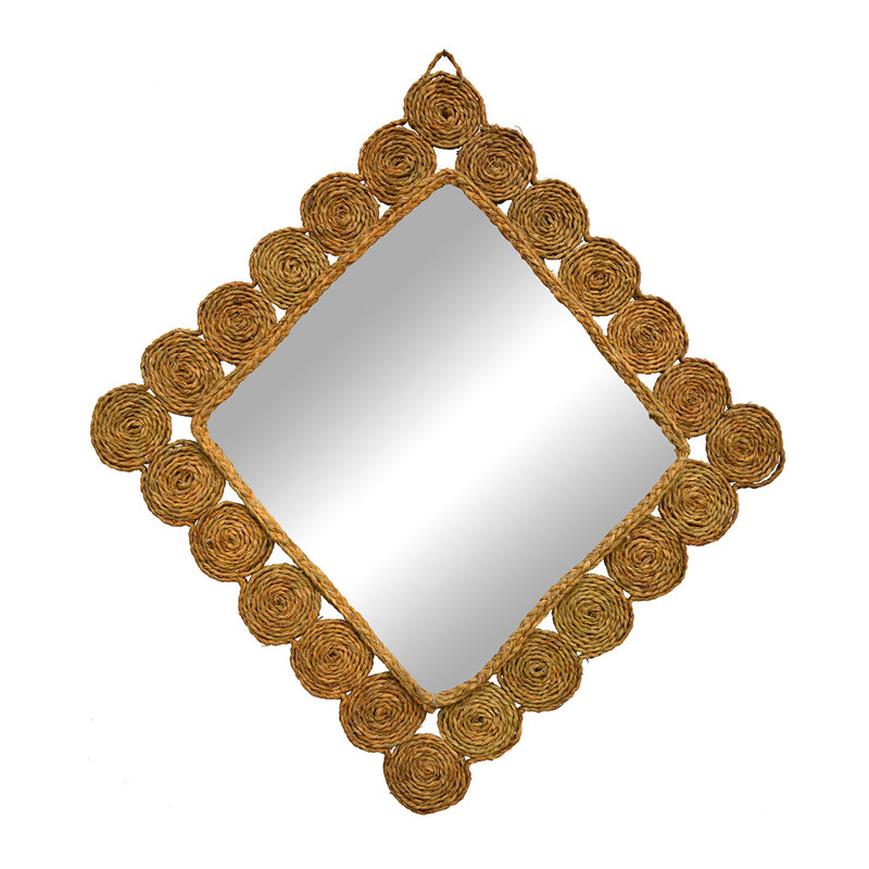 Coffman Esparto Grass Diamond Wall Mirror