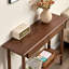 Walnut Solid Wood Rectangular Console Table-466890910