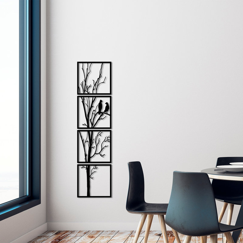 Traditional Landscape & Nature Wall Decor on Metal, 44cm H x 44cm W x 0.15cm D