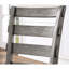 2 chaises de salle à manger grises, dossier, siège rembourré en tissu, style rustique gris rustique, 2 pièces, bois massif
