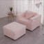 Canapé modulaire de 44,9 po avec rangement Sofas Coussins lavables | Rose clair | En forme de L | Chambre / salon