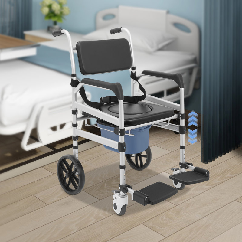 Heavy Duty Shower Chair With Wheels(O-Shape Seat)