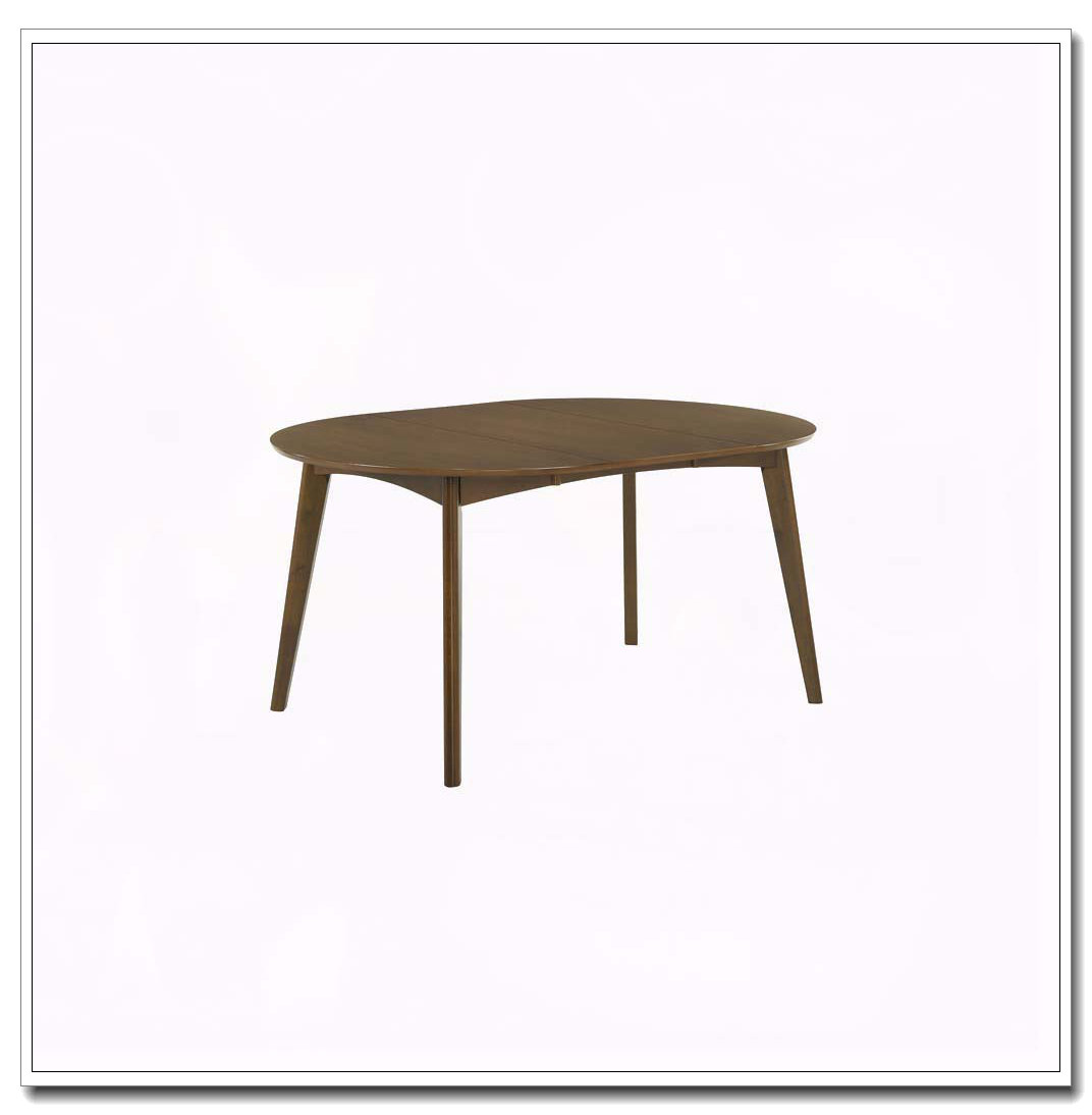 George Oliver Oval 60-Inch Extension Leaf Dining Table, Dark Walnut ...