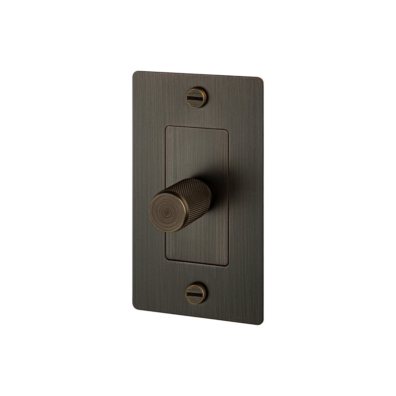 1G Dimmer / Non-Logo , Brass, 1 Gang