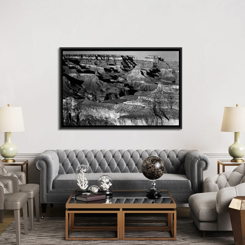 Grand Canyon National Park, H 40 po x l 60 po x P 1,5 po, Toile encadrée noire, Pas de tapis