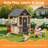  3-Door Modular Clear Playhouse with Kitchen Set – Durable Wood & Waterproof Roof, Kids Pretend Playhouse for Ages 3-8-120786373