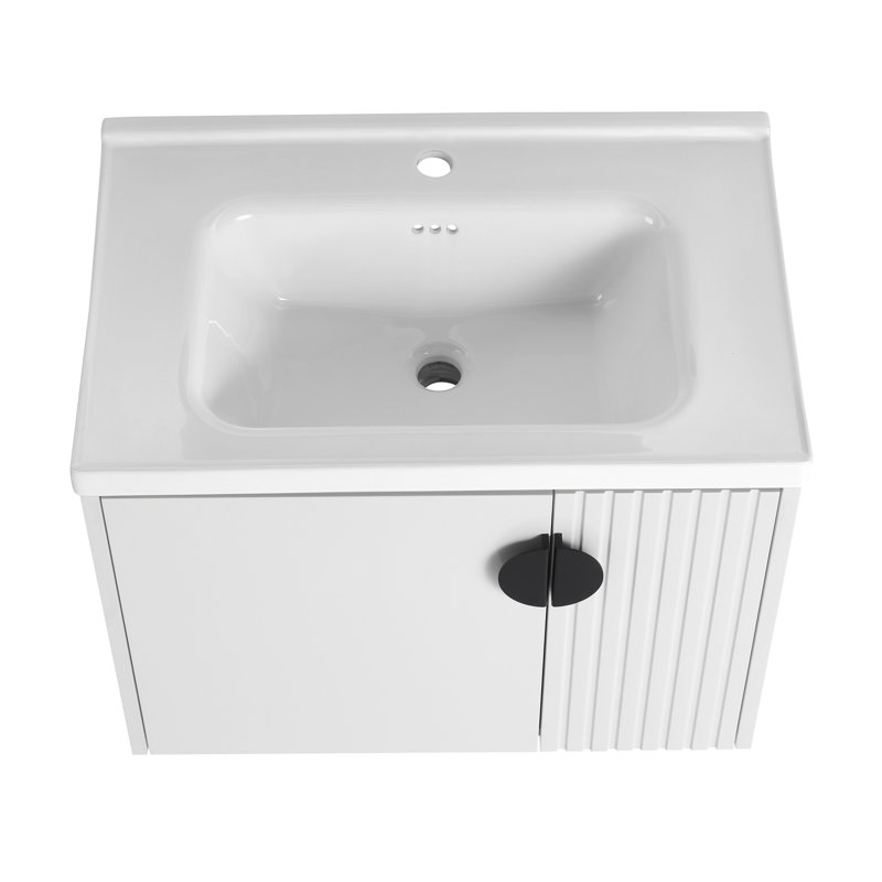 Meuble-lavabo simple 27,8 po avec plateau Kieyana