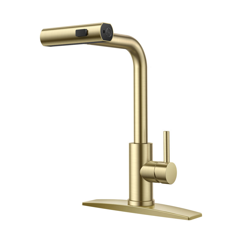 FURUISI Pull Down Kitchen Faucet, Stainless Steel Kitchen Sink Faucet 3 in 1 Function, Waterfall Modern Faucet for Kitchen Sink, Bar, Laundry, Rv