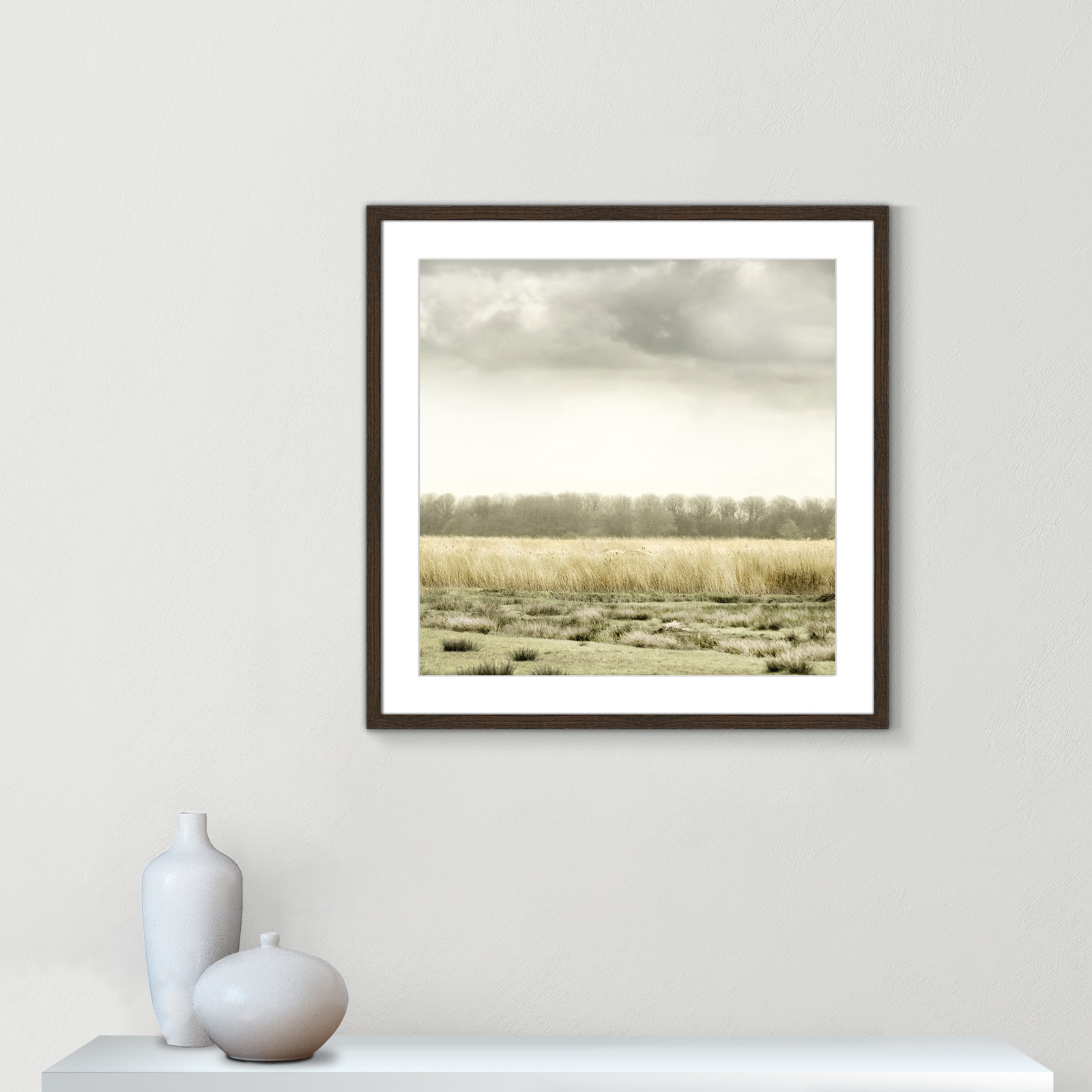 Henri "Meadowland" Print by Danita Delimont, 27.5" H x 27.5" W, Walnut Wood Grain