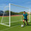 But de soccer en acier - Buts de soccer pour la cour arrière avec cible d'entraînement et 6 cônes