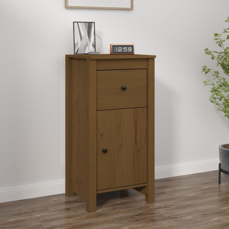 Overkamp 40cm Solid Wood Sideboard, Honey Brown