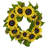 Faux Sunflower Plastic 22'' Wreath