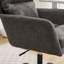 Cuir artificiel, similicuir, base noire, hauteur réglable, convient au bureau, à la chambre à coucher, à la coiffeuse et à d'autres environnements. Une chaise de bureau gris-1470000771