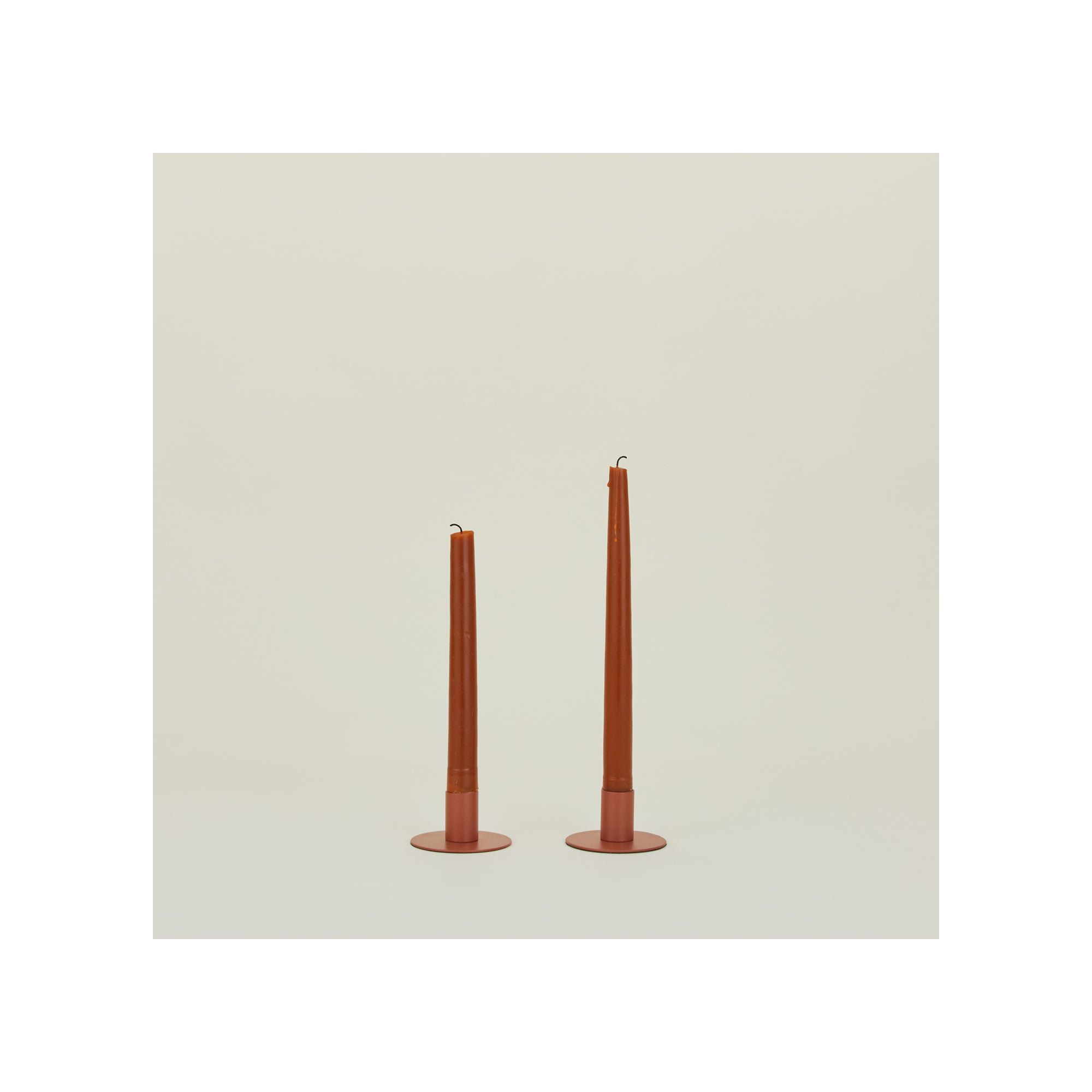 Essential 1.5'' H Stainless Steel Tabletop Candlestick, Terracotta
