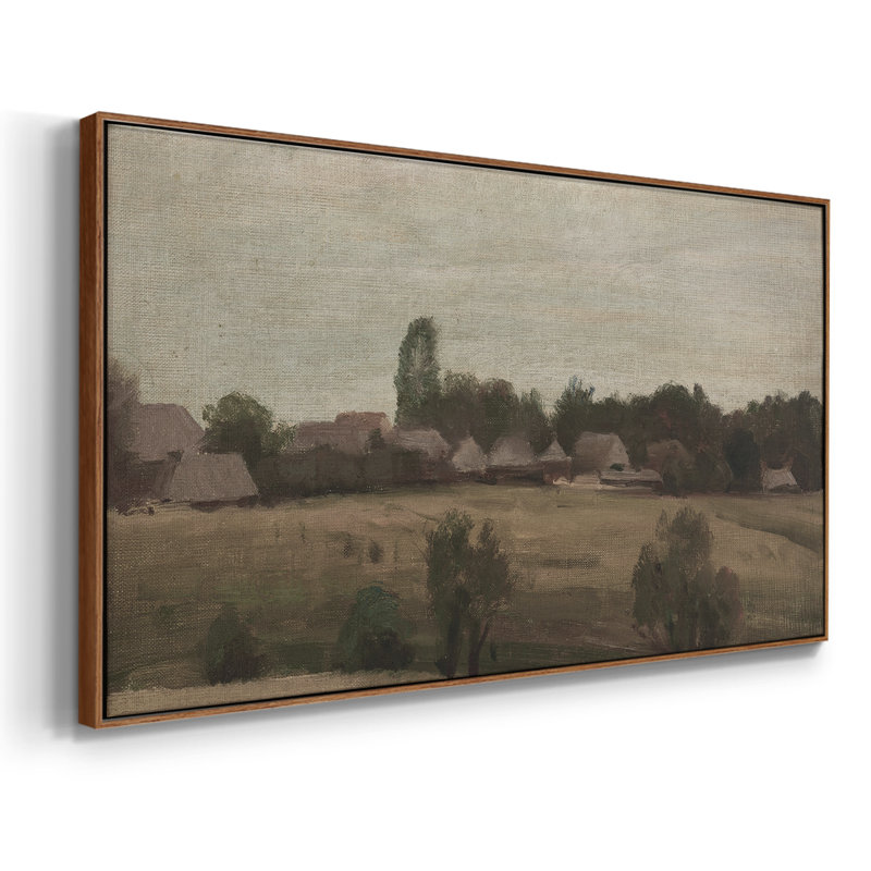 Série paysage - DCLVI - Toile tendue avec châssis encadré - Prêt à être accroché, Noir, H 17 po x l 33 po