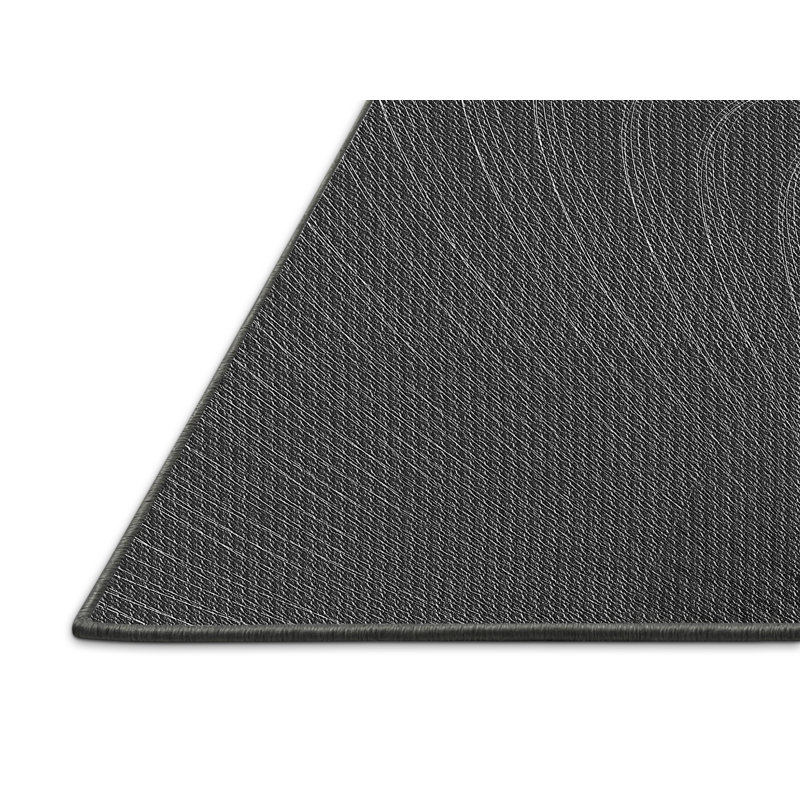 Tapis carré carré abstrait gris, Rectangle 4 pi x 6 pi