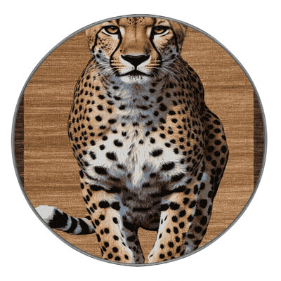 Washable Namibian Cheetah Big Cats Area Rug