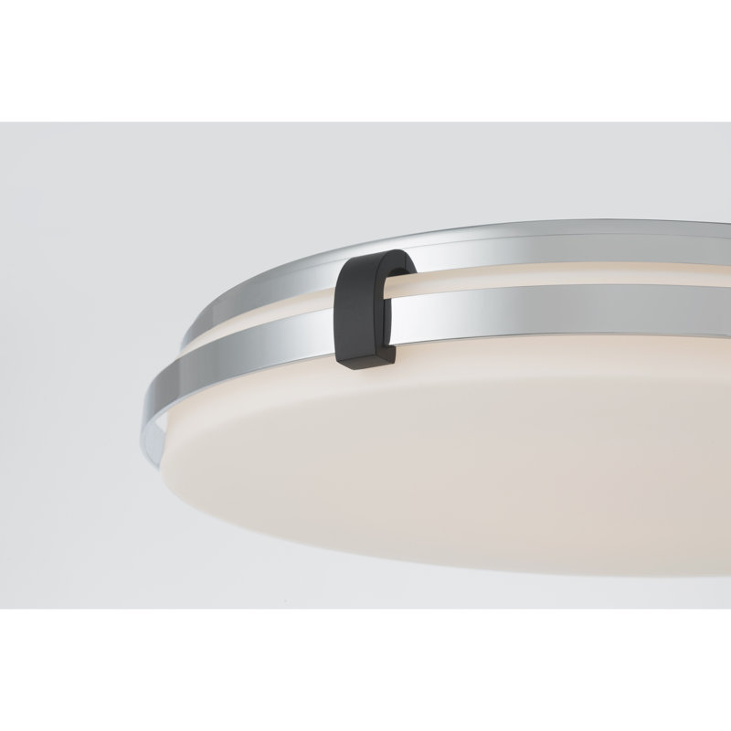 Arclume 18.75" 5CCT LED Flush Mount, Chrome, 2.75" H x 18.75" W x 18.75" D, 45 W