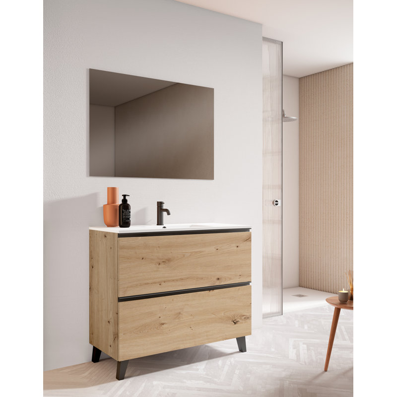 Coiffeuse Bathroon, 32", Noir, Beige