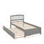 Lit plateforme simple en bois avec lit gigogne-936790343