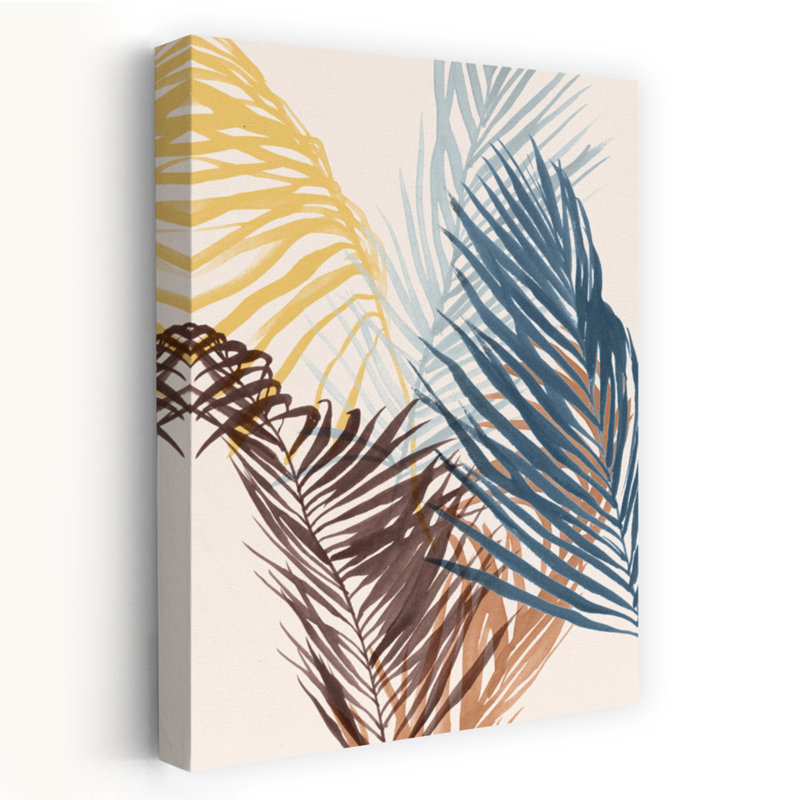 Brise hawaïenne III abstrait, nature organique et art tropical, H 60 po x l 40 po